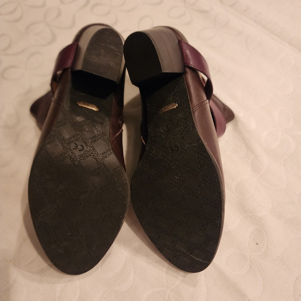 Vionic Trinity Leather Ankle Boots Size 9‎ Brown Strap Buckle Block Heel Comfort - Picture 8 of 11